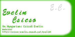 evelin csicso business card